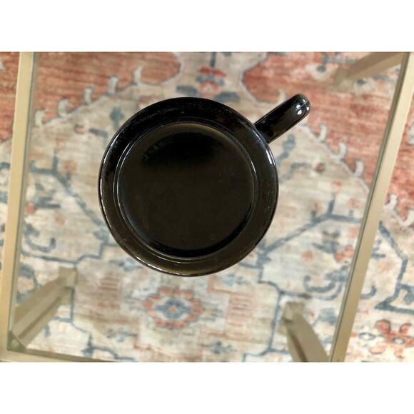 France Arcoroc Coffee Mug, Black Abstract Print Art Cup, Vintage Black French - Picture 9 of 10